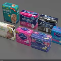 Daily Necessities Pampers Always Brand Diapers And Sanitary Pads With Colorful Packaging Boxes