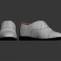 White Leather Dress Shoes with Lace Up Design Orange Inner Lining and Black Sole