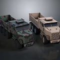 Two Military Armored Tanks In Camouflage And Beige Color With Heavy Duty Design
