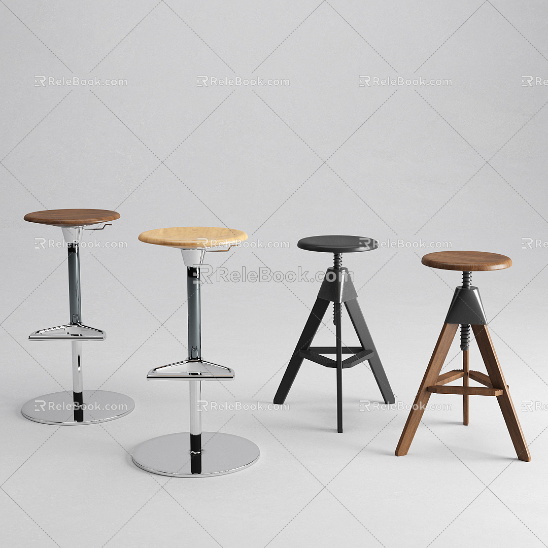 Industrial LOFT Bar Stool Bar Chair 3d model