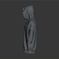 Gray Hooded Sweatshirt With Long Sleeves Loose Fit Casual Style For Daily Wear