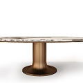 Minotti Miloti Dining Table End View Table 3d model