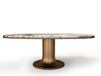 Minotti Miloti Dining Table End View Table 3d model