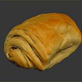 Golden Flaky Baked Puff Pastry Bread With Layered Texture And Shiny Surface