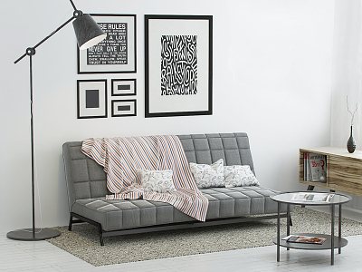 Nordic Double Sofa Combination model