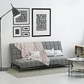 Nordic Double Sofa Combination 3d model