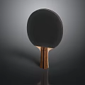 Professional Table Tennis Racket With Black Rubber Surface And Wooden Handle Grip