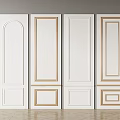 White Wall Panels with Golden Trim Various Styles for Modern Home Interior Decor