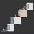Colorful Cartoon Room Diorama With Multiple Furnished Spaces And Decorative Elements