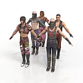 Men In Tactical Combat Outfits With Different Armor And Gear Designs