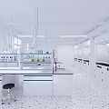 Modern laboratory through cabinet laboratory 3d model