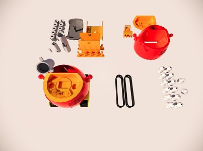 Creative toy small tank toy dismantling 3d model