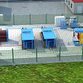 Modern Gas Filling Station With Complete Processing Equipment And Surrounding Green Natural Environment
