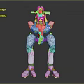 Pink Haired Character Riding On White Mech With Mechanical Legs And Armor