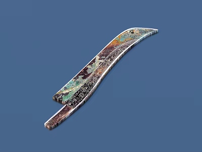 Colorful Artistic Decorative Ornament Set With Long Strip Design And Vibrant Patterns 3d model