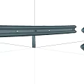 Durable Metal Road Guardrail System with Support Posts for Highway Safety and Protection