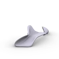 Modern Leisure Chair With Sleek Curved Design And Smooth Light Gray Surface