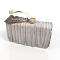 Gray Cloth Covered Table With Decorative Sailboat Model And Woven Basket
