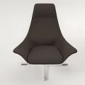 Modern Stylish Leather Leisure Chair With Ergonomic Design And Metal Base