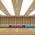 modern basketball court 3d model