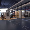 Modern Open Concept Fitness Gym With Training Equipment And Spacious Workout Area