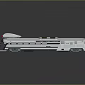 Modern Silver Streamlined Train With Red Headlights And Roof Details On Dark Background