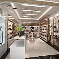 Bright Modern Beauty Retail Store Featuring Display Shelves Product Displays And Cabinets