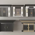 Modern Front Doors With Various Designs Including Metal Accents And Decorative Frames 3d model