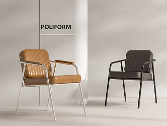 Modern Italian Light Luxury Single Chair Nordic Single Leisure Chair Leather Leisure Chair Stainless Steel Single Chair 3d model