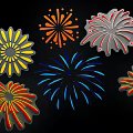 Colorful Firework Shaped Floral Display Creative Decorative Design For Event Decoration