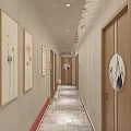 Elegant SPA Room Interior With Massage Beds White Linens Round Mirror Wall Calligraphy And Windows