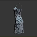 Elegant Carved Dress Sculpture With Intricate Artistic Pattern Design