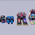 Colorful Electric Toys Collection With Racing Cars Game Machines And Track Sets For Kids