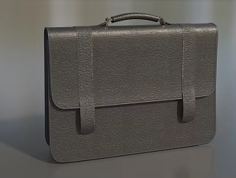 Black Leather Briefcase Men's Briefcase Men's Business Bag Leather Bag Casual Bag Work Bag Low Face Low Mold Simple Mold Movie Grade Super Realistic 3d model