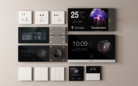 Switch Modern Smart Panel Visual Panel Function Panel Socket 3d model