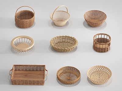 Rattan Storage Basket Weaving Basket Rattan Basket Bamboo Basket Bamboo Basket model