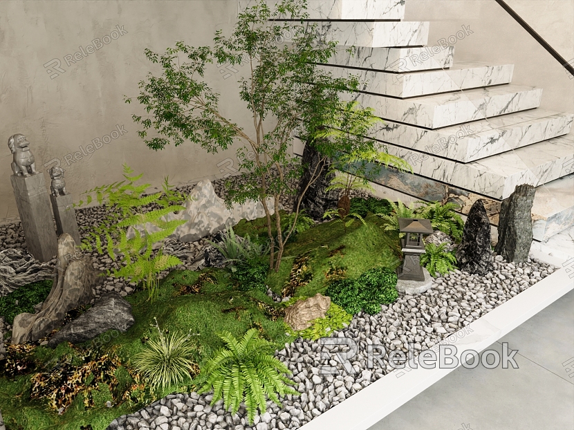 Modern Interior Landscape Greenery Landscaping model