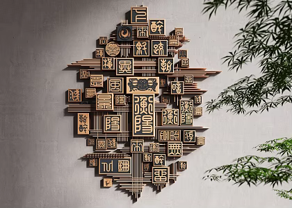 New Chinese Wall Decoration Pendant 3d model
