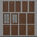 Wooden Wardrobe Doors with Various Designs and Glass Panel Details in Different Styles
