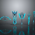 Crossbow Mechanical Crossbow Shift Bow and Arrow Shoot Far Equipment Weapons High-tech Crossbow 3d model