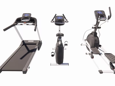 Best Selection Of Home Sports Equipment Featuring Treadmill Exercise Bike And Elliptical Trainer 3d model