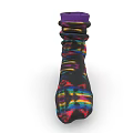 Colorful Stacked Socks With Multicolor Abstract Patterns And Fashionable Look