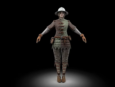 female soldier female soldier female soldier female explorer 3d model