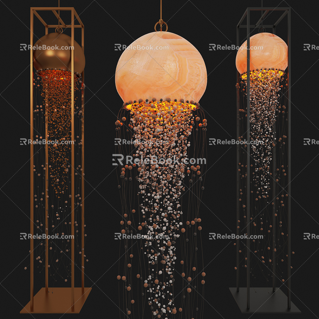 Modern floor lamp jellywater lamp 3d model