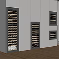 Modern Built-in Wine Cabinets In Interior Design With White Cabinetry And Wooden Floors