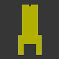 Red Pixel Style Dinosaur Decor On Kids Wooden Chair Furniture Piece