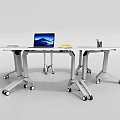 Versatile Functional Desks Including Hexagonal Round and Adjustable Designs for Office Study Spaces 3d model