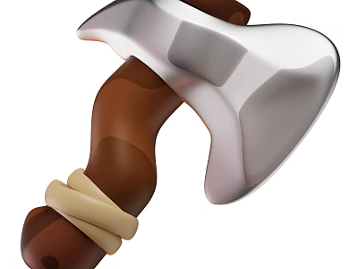 Modern Axe Game Props Cartoon Axe 3d model
