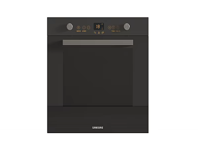 Leader Black Kitchen Oven With Digital Control Panel And Modern Design 3d model