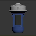 Blue Industrial Electric Motor With Fan Housing And Stable Base Equipment